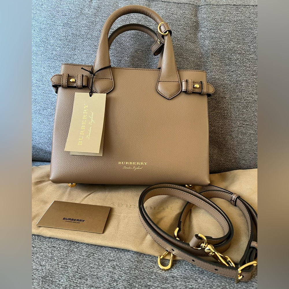 New Burberry Banner Small Tote House Check Derby Shoulder Crossbody Bag - Picture 13 of 13